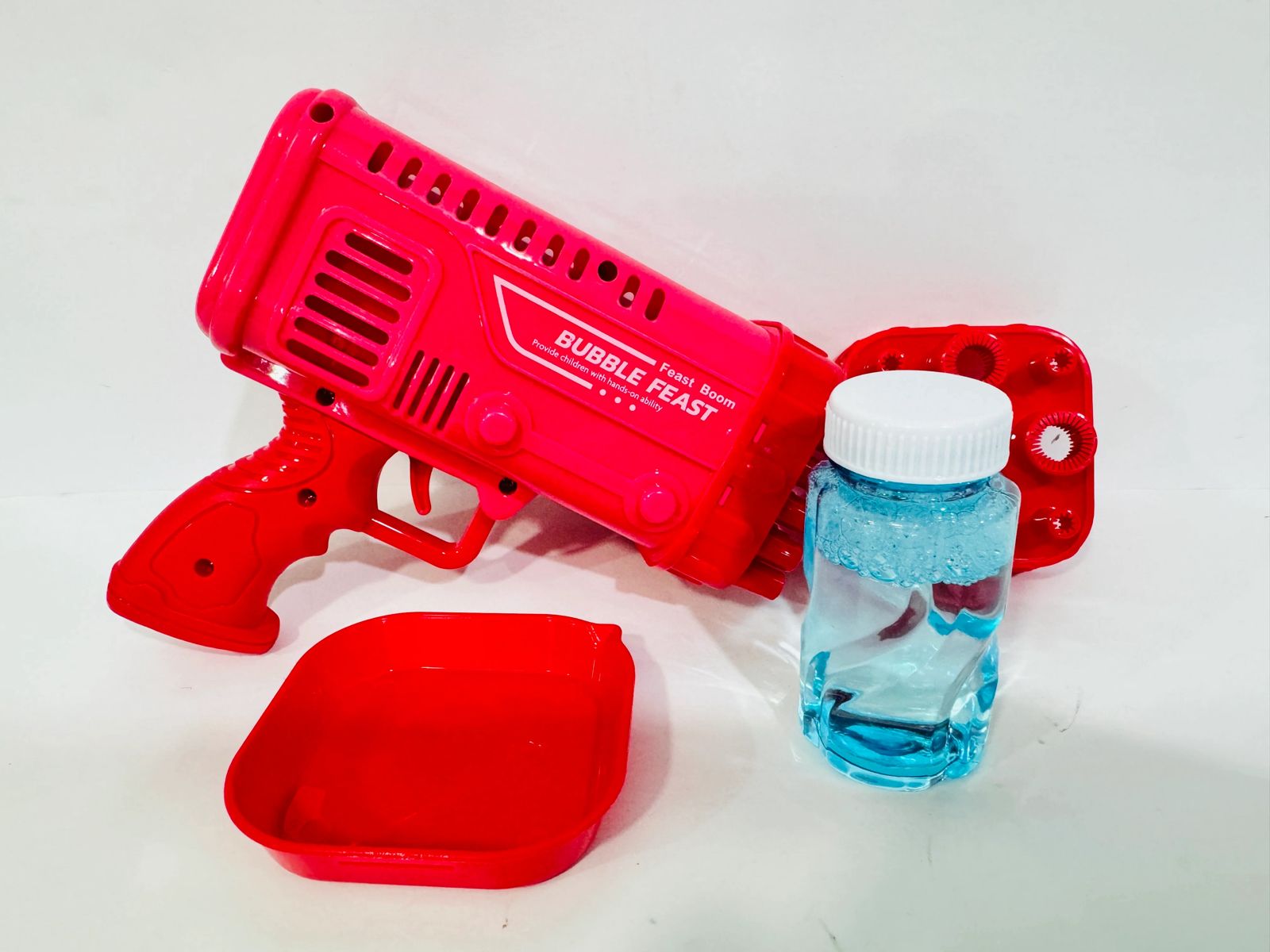 Space Rocket Bazooka Bubble Gun Electric Automatic Bubble Makers Bubbles Machine Toy, Bazooka 2in1 Cap 8 & 36 Holes Bubble Gun Toy For Pool Party Summer Vacations Birthday Party Perfect Gift for Kids Battery Operated Small Bazooka Boom Feast Bubble Gun