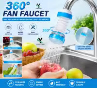 Fan Faucet 360° Water-Saving Tap | Anti-Splash Sprayer Nozzle Filter Aerator Diffuser for Kitchen & Bathroom Random Color