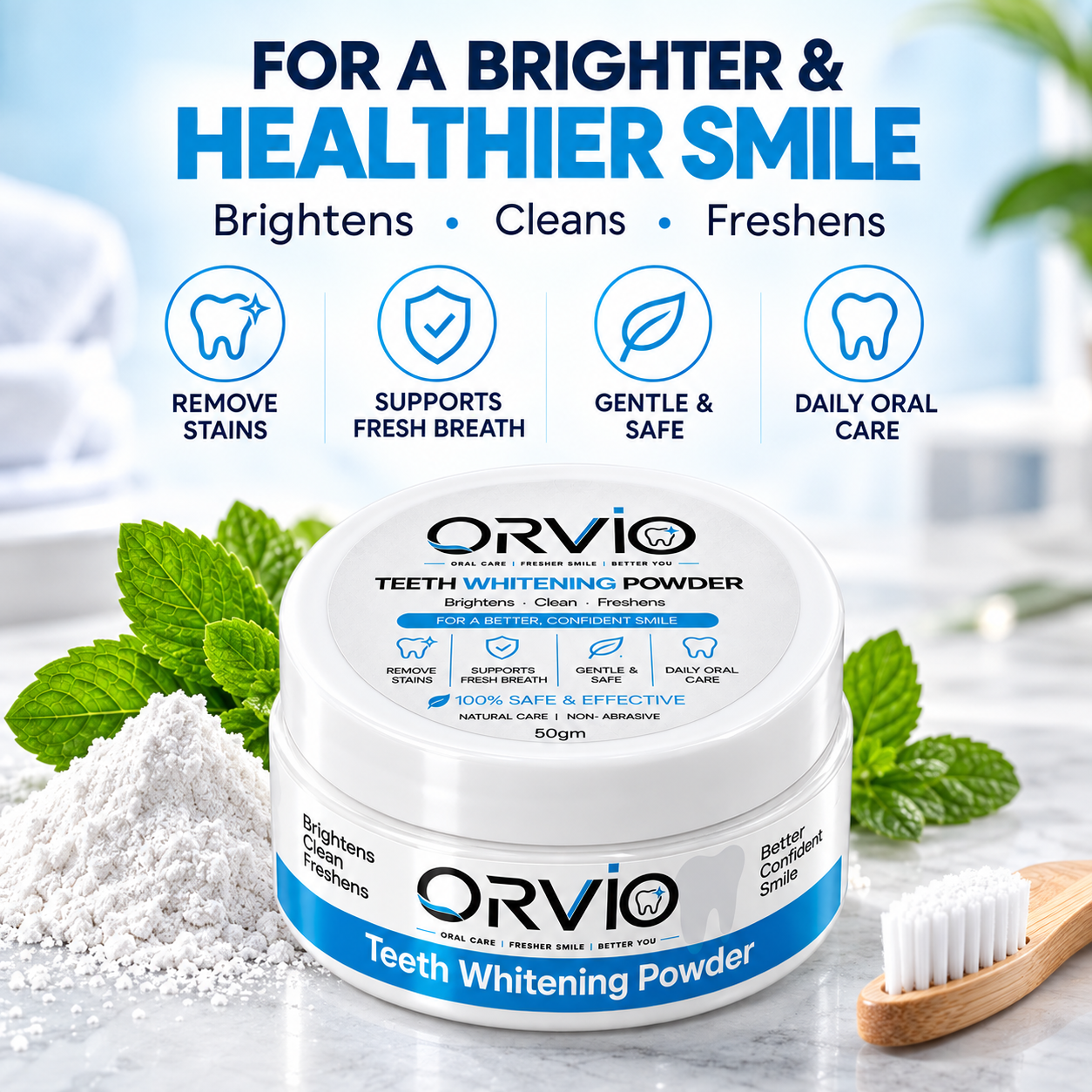Orvio teeth whitening powder