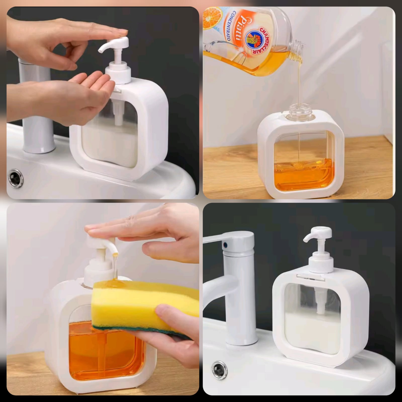 300ML Square Shape Liquid Soap Dispenser