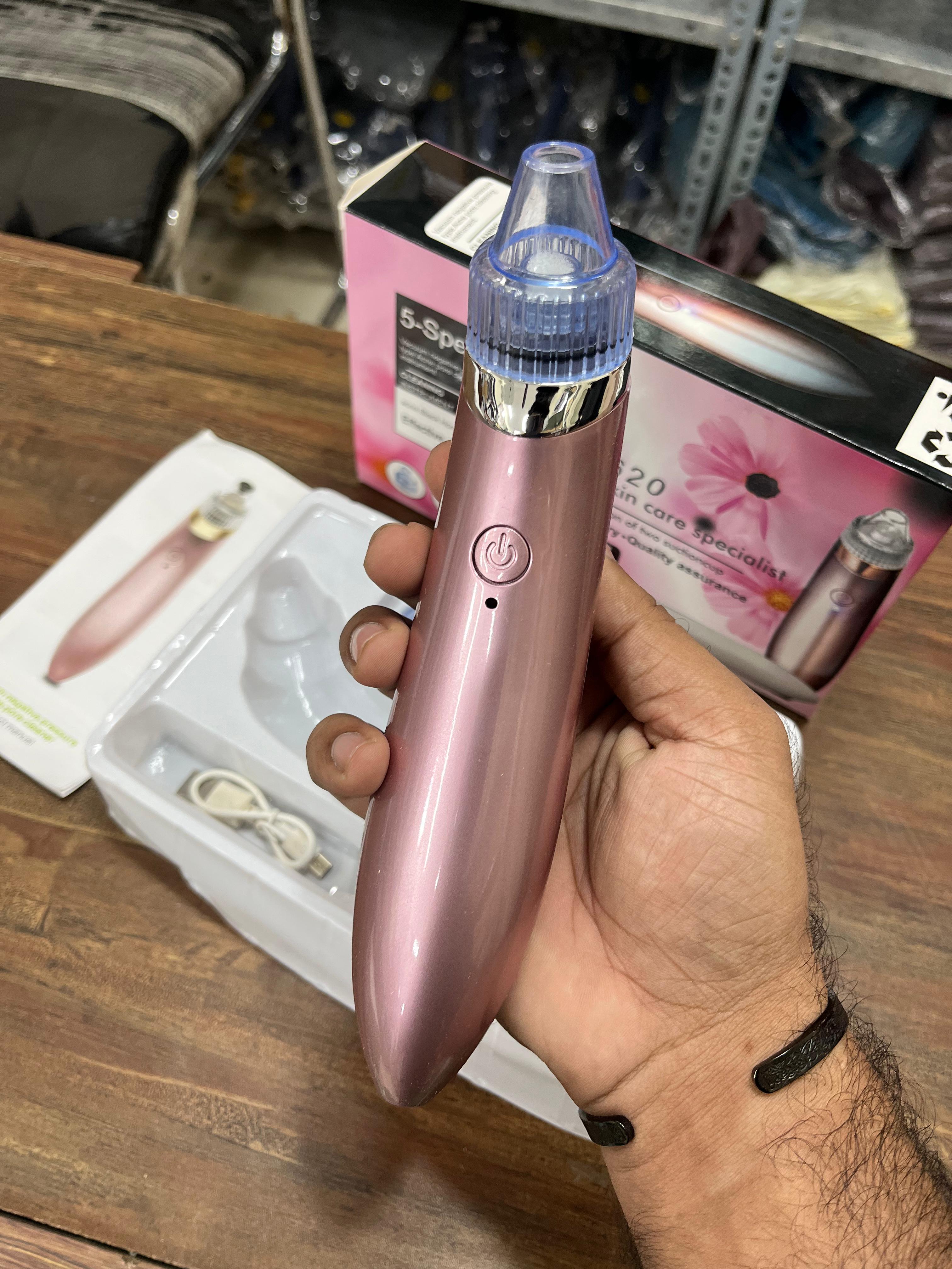 5in1 Rechargeable Black Head Remover Derma Vacuum Suction