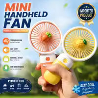 Mini Handy Fruit Fan | Portable USB Rechargeable Cooling Fan | Cute Fruit Design Hand Fan for Summer