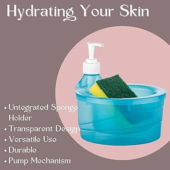 Liquid Soap Dispenser Set Sink Organizer Pump soap dispenser Foaming Chrome Plastic Elegant Hand Pump Dispenser with Sponge Caddy Organizer Holder for Kitchen Sink Tidy Scrubber Holder Dishwashing Container Kitchen Bathroom Washing Accessories
